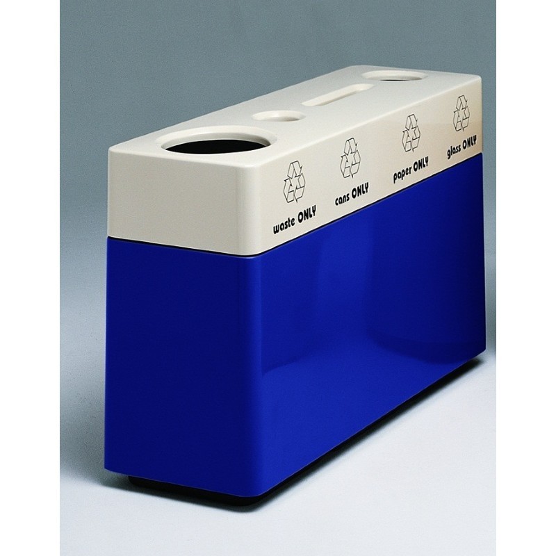 Witt Indoor Recycling Containers 48 Gal. Fiberglass with Square Edges