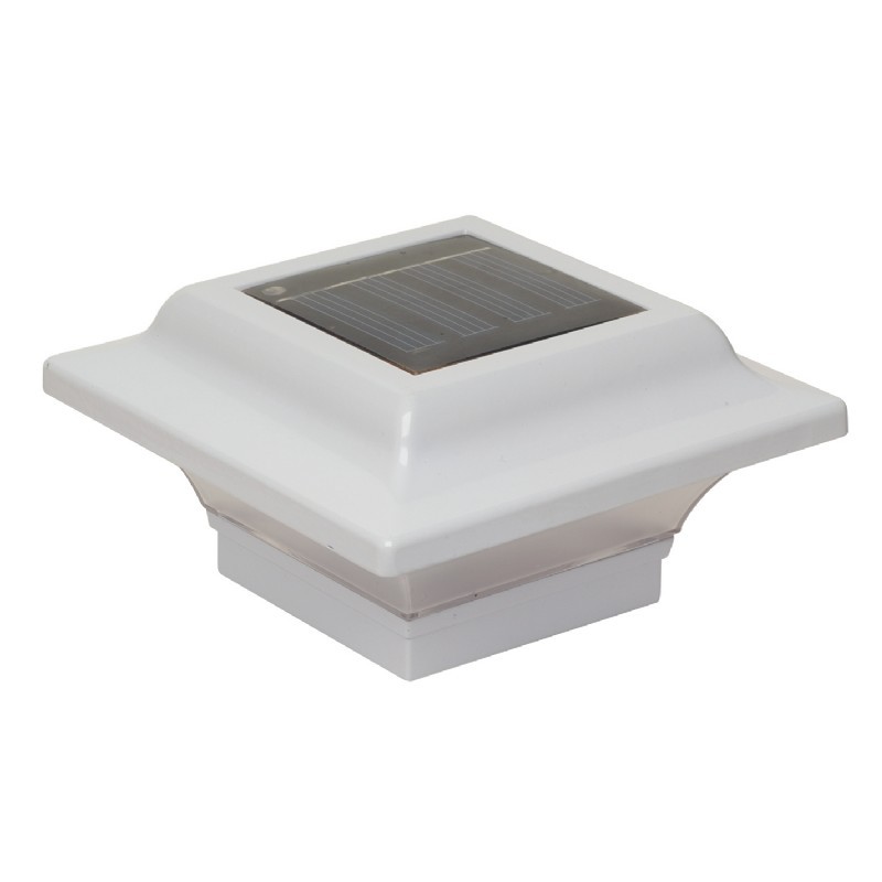 2.5x2.5 White Aluminum Imperial Solar Post Cap White