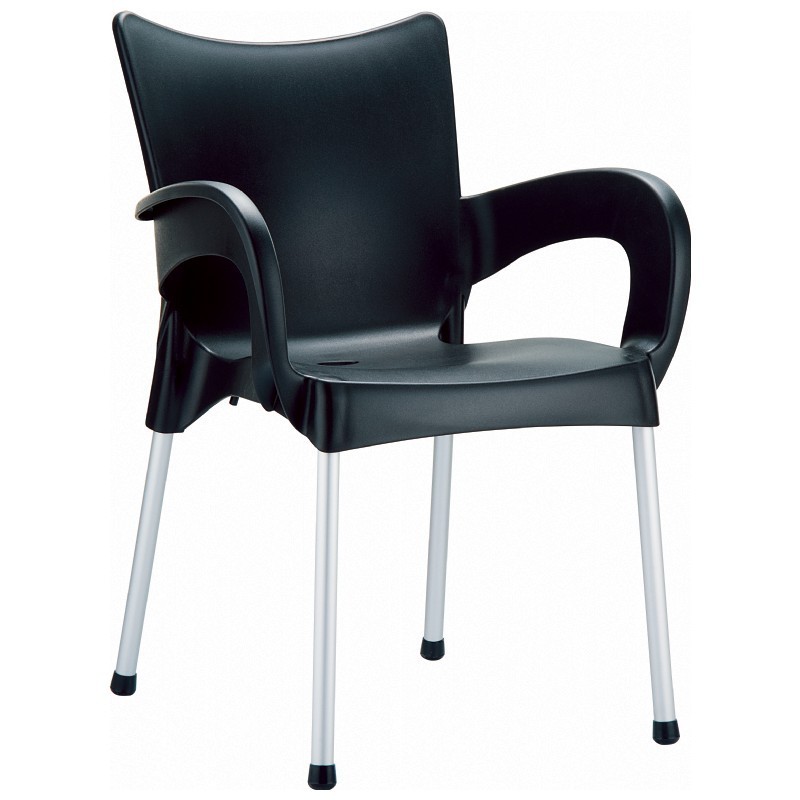 RJ Resin Outdoor Arm Chair Black