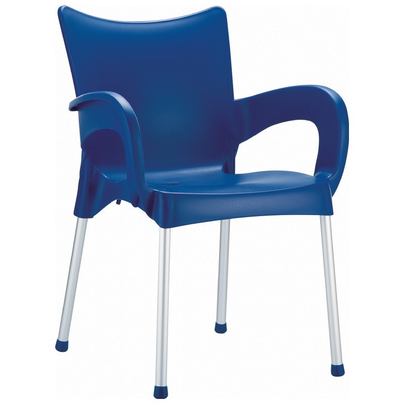 RJ Resin Outdoor Arm Chair Blue