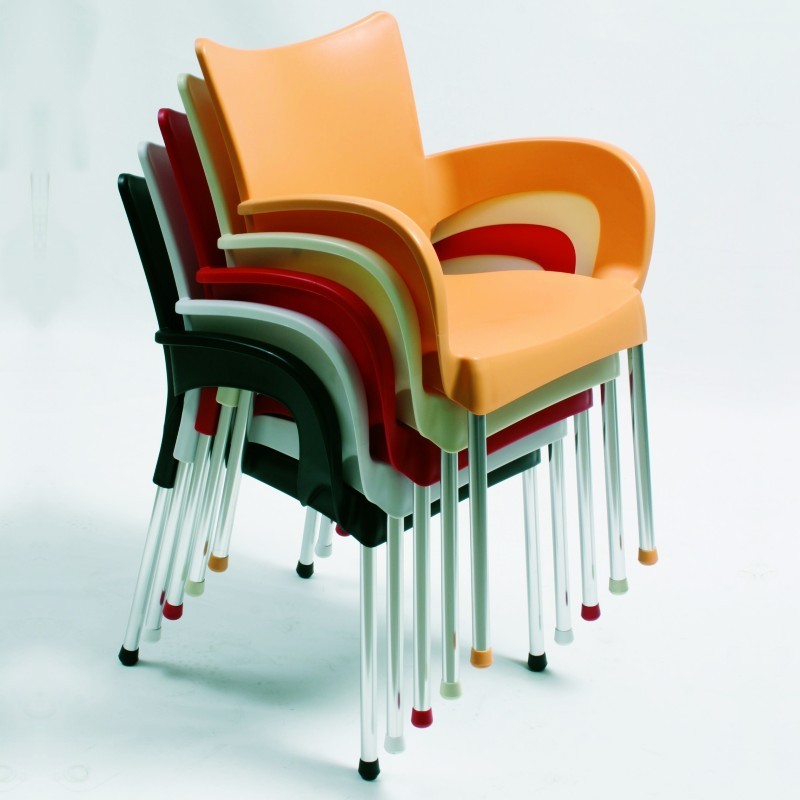 RJ Resin Outdoor Arm Chair White alternative photo