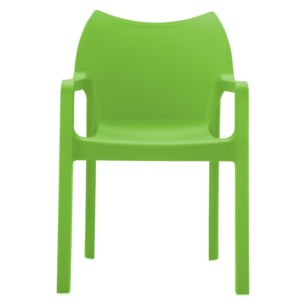 Diva Resin Outdoor Dining Arm Chair Tropical Green alternative photo