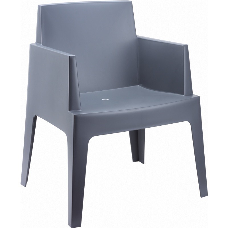 Box Outdoor Dining Chair Dark Grey