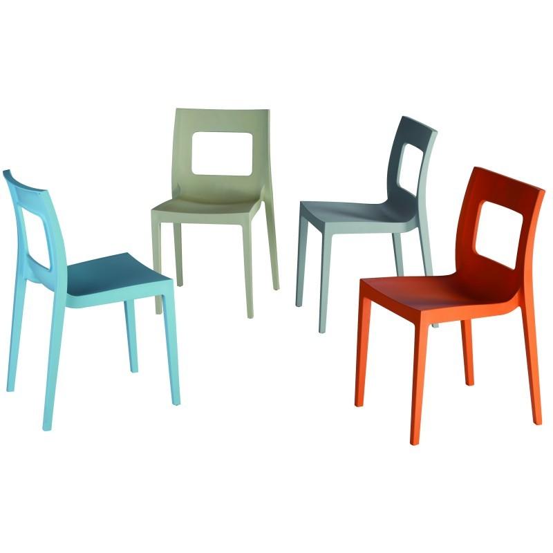 Lucca Outdoor Dining Chair Orange alternative photo #3