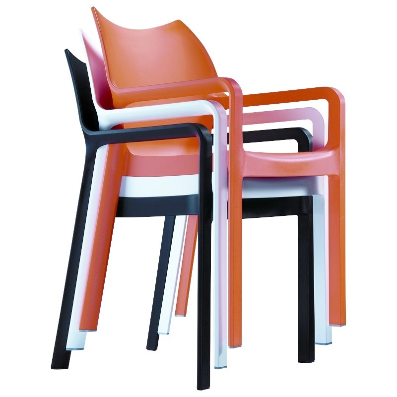 Diva Resin Outdoor Dining Arm Chair White alternative photo