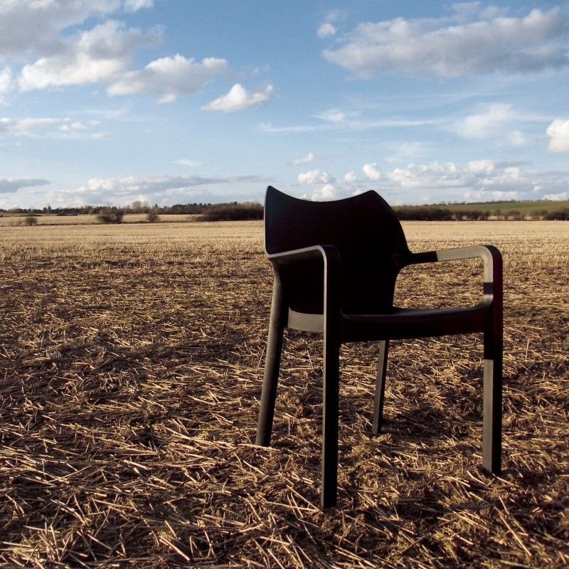 Diva Resin Outdoor Dining Arm Chair Black alternative photo