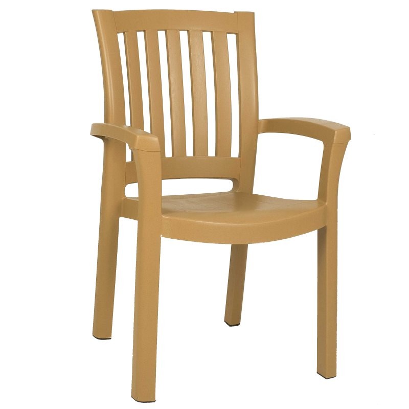 Sunshine Resin Arm Chair Brown : Patio Chairs