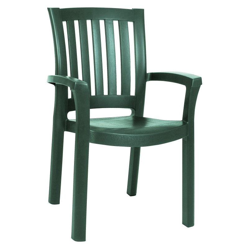 Outdoor Furniture: Siesta: Sunrise Collection: Sunshine Resin Arm Chair Green