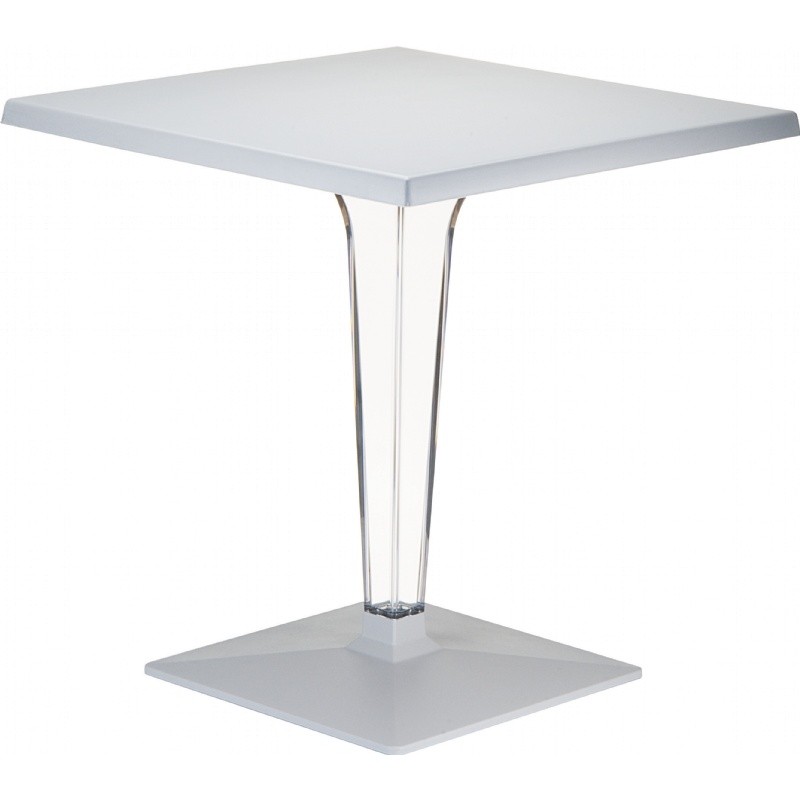 Ice Square Dining Table Gray Top 24 inch. : Square Dining Tables