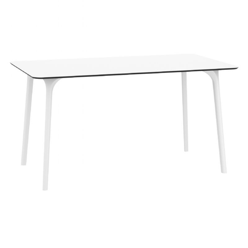 Outdoor Furniture: Siesta: La Maya Collection: Maya Rectangle Outdoor Dining Table 55 inch White