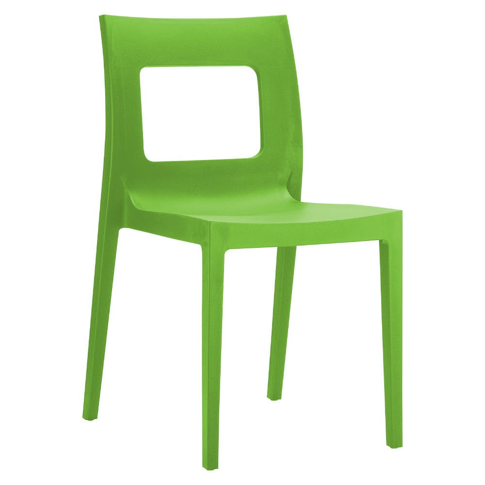 Outdoor Furniture: Plastic Outdoor Chairs: Lucca Outdoor Dining Chair Tropical Green