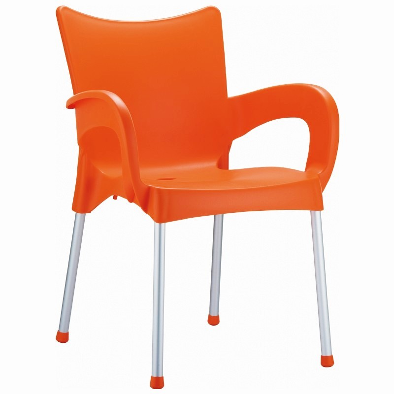 RJ Resin Outdoor Arm Chair Orange : Patio Chairs