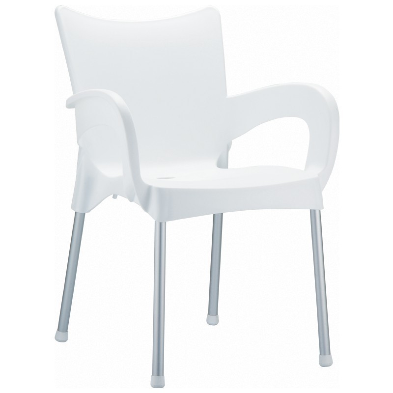 RJ Resin Outdoor Arm Chair White : Patio Chairs