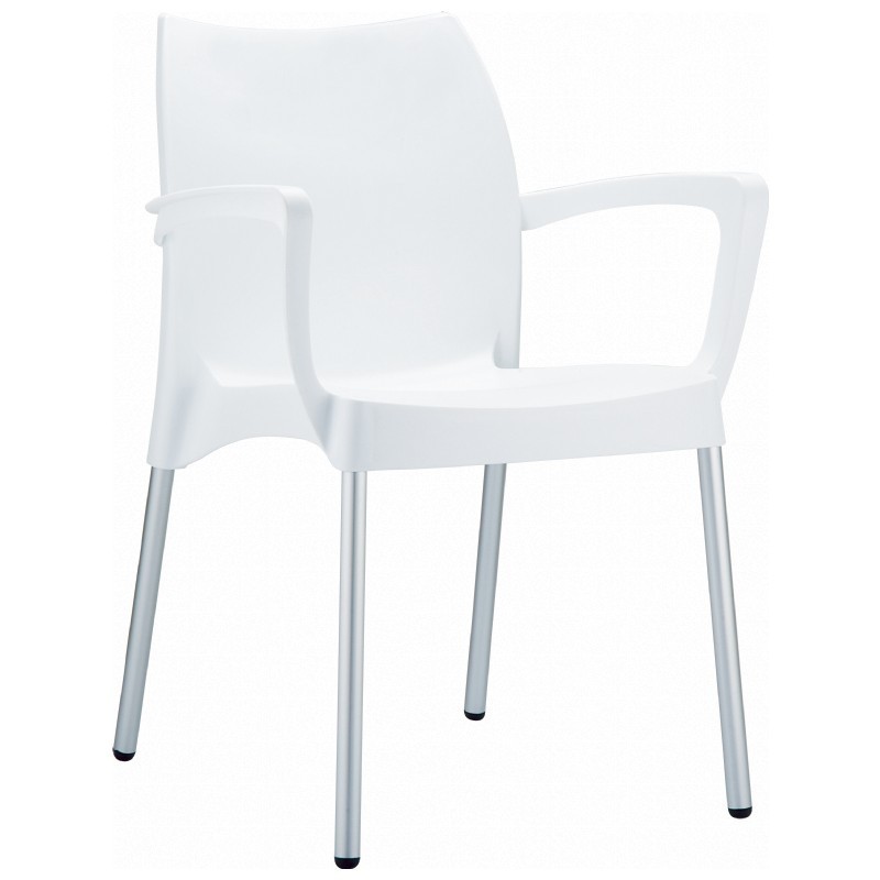 Outdoor Furniture: Outdoor Restaurant Chairs: DV Dolce Resin Outdoor Armchair White