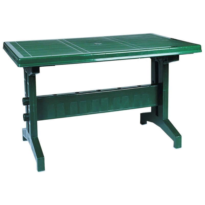 Outdoor Furniture: Rectangle Dining Tables: Sunshine Rectangle Slim Resin Table Green