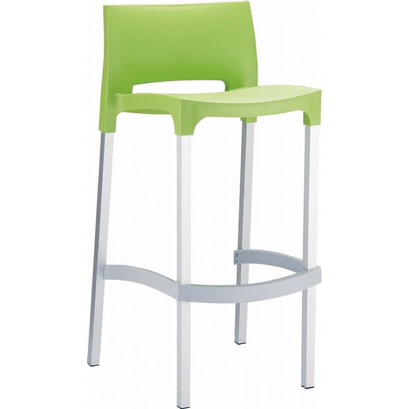 Outdoor Furniture: Bar Stools: Gio Resin Outdoor Barstool Apple Green