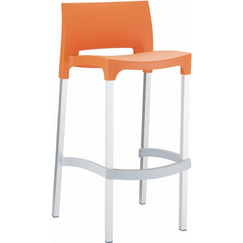 Gio Resin Outdoor Barstool Orange : Yogurt Shop Chairs
