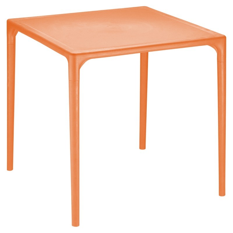 Mango 28" Square Outdoor Dining Table Orange : Square Dining Tables