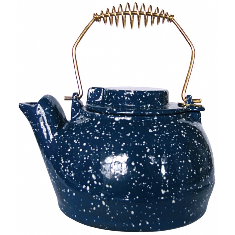 Newly added home & garden products: Fire Pits & Fireplaces: Porcelain Coated Kettle-Blue With White Speckles 2.5 Quart
