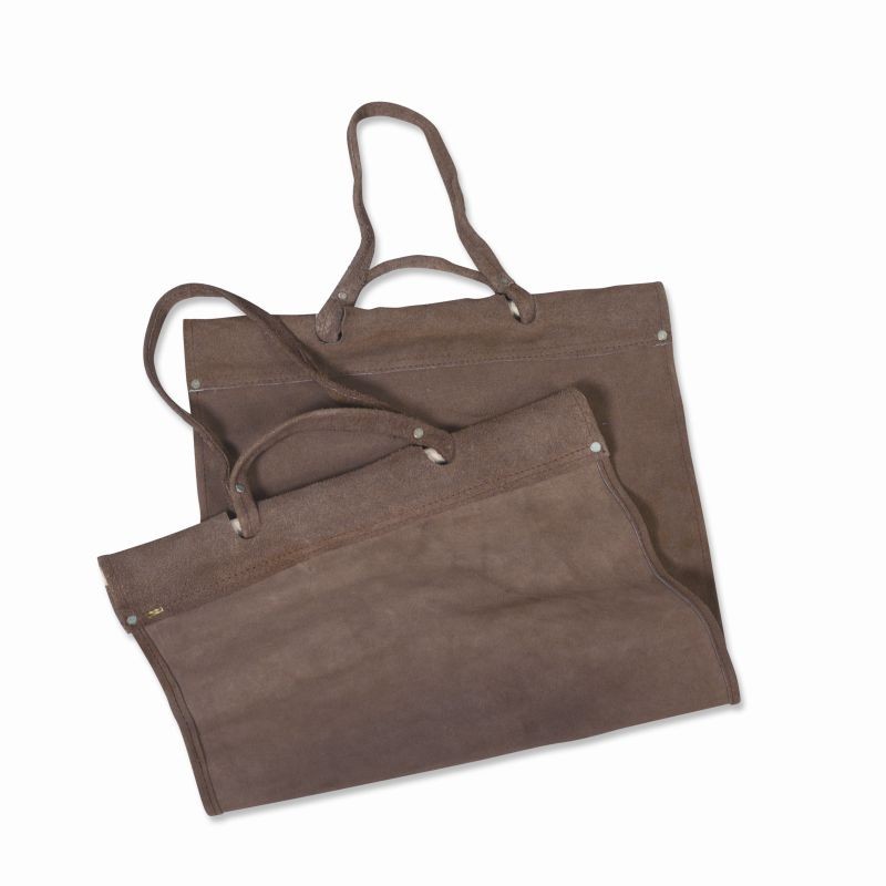 Wood Carrier Brown Suede Tote