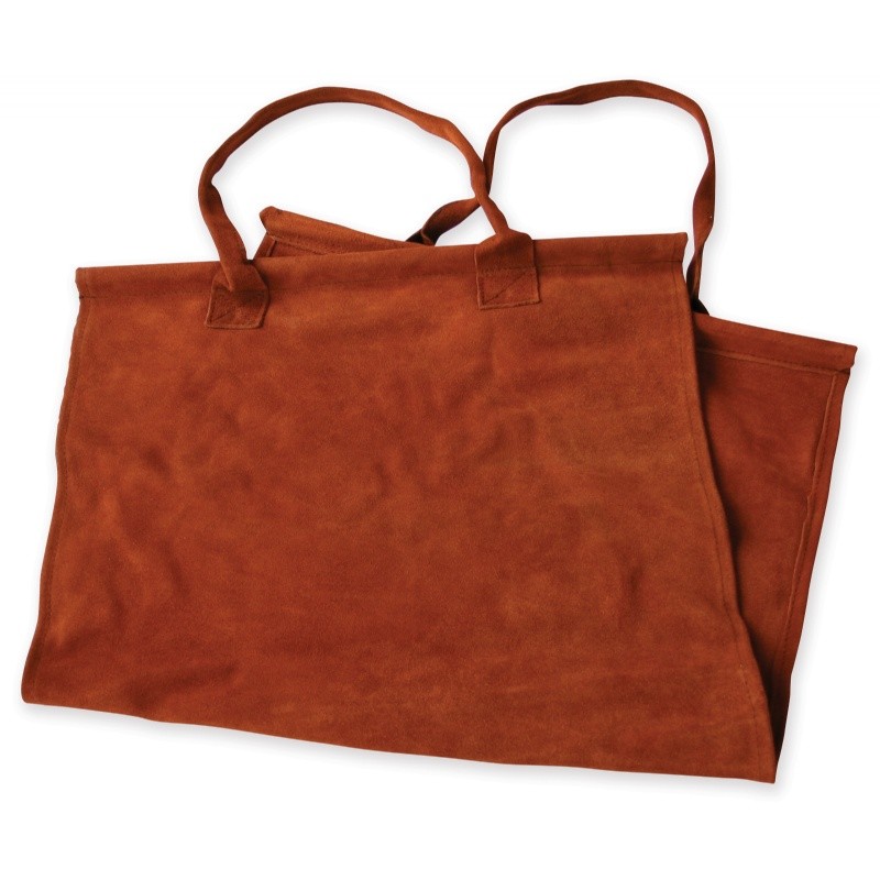 Leather Log Carrier : Fire Pits & Fireplaces