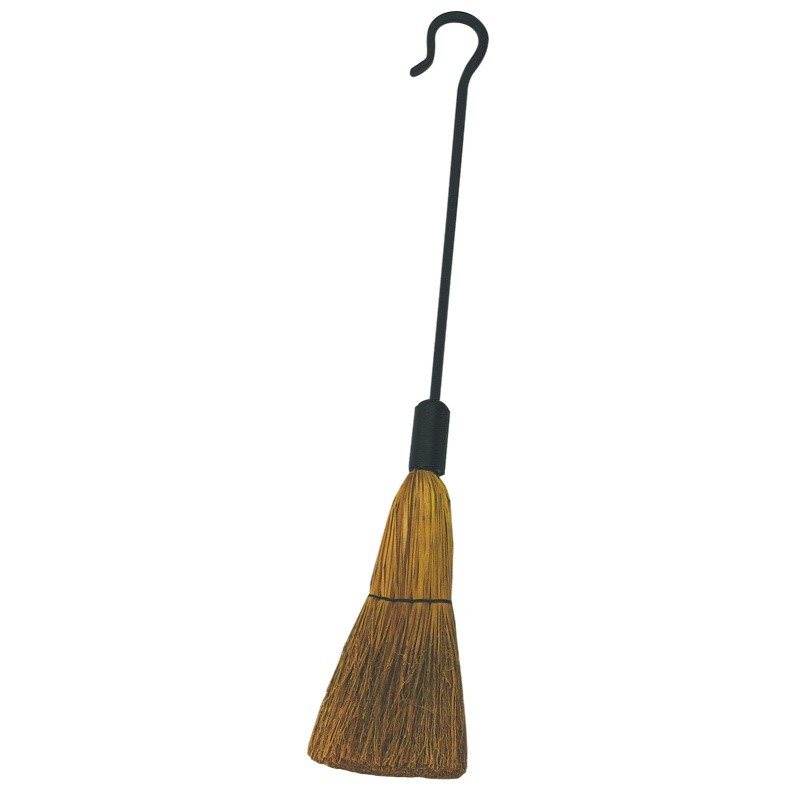 29.5" Black Finish Brush With Crook Handle : Fire Pits & Fireplaces