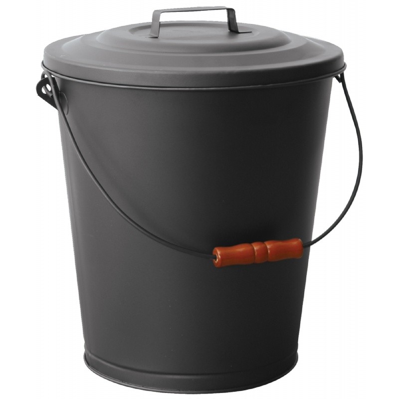 Black Ash Bin With Lid : Fire Pits & Fireplaces