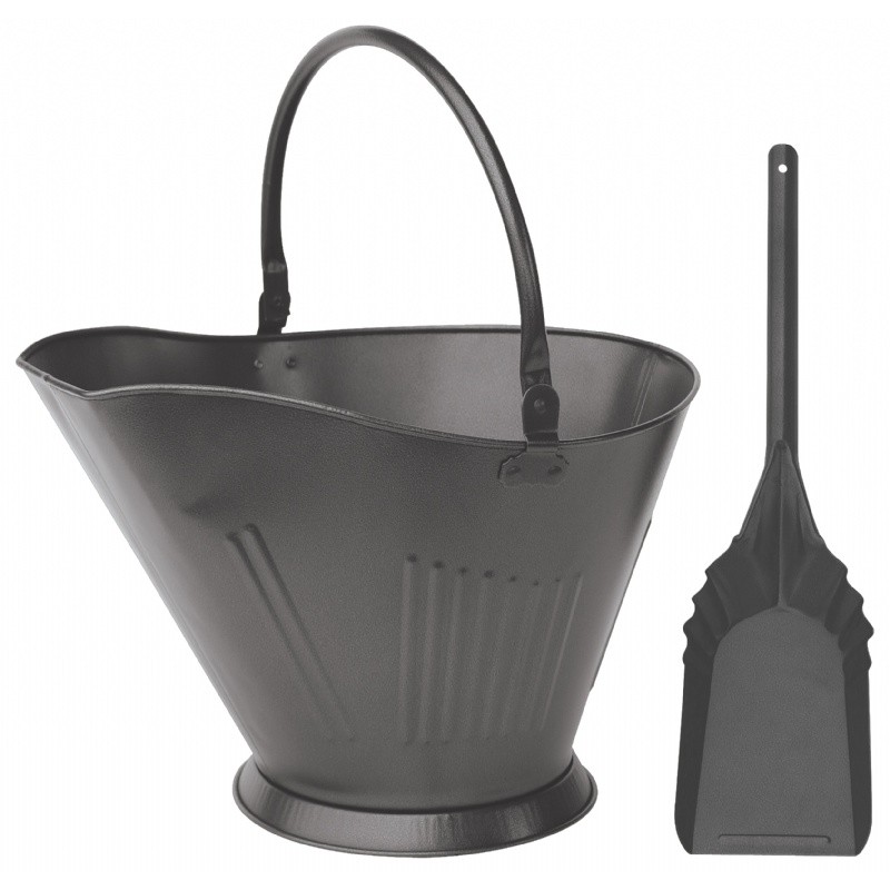 Olde World Iron Finish Coal Hold And Shovel : Fire Pits & Fireplaces