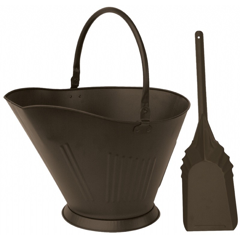 Bronze Finish Coal Hold And Shovel : Fire Pits & Fireplaces