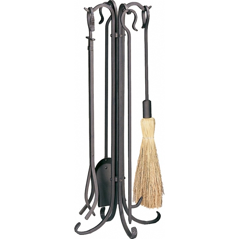 5 Piece Bronze Heavy Weight Rustic Fireset : Fire Pits & Fireplaces