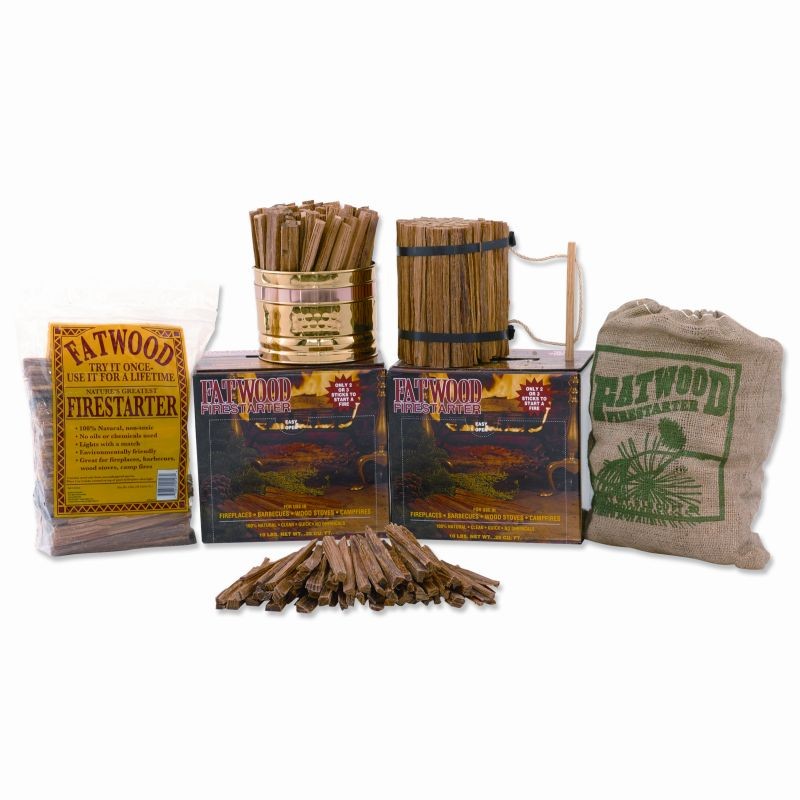 Fat Wood 15 Lbs In Plain Carton : Fire Pits & Fireplaces
