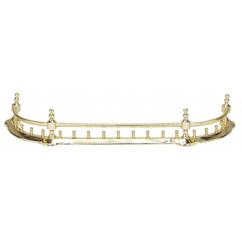 Solid Brass Hearth Fender : Fire Pits & Fireplaces