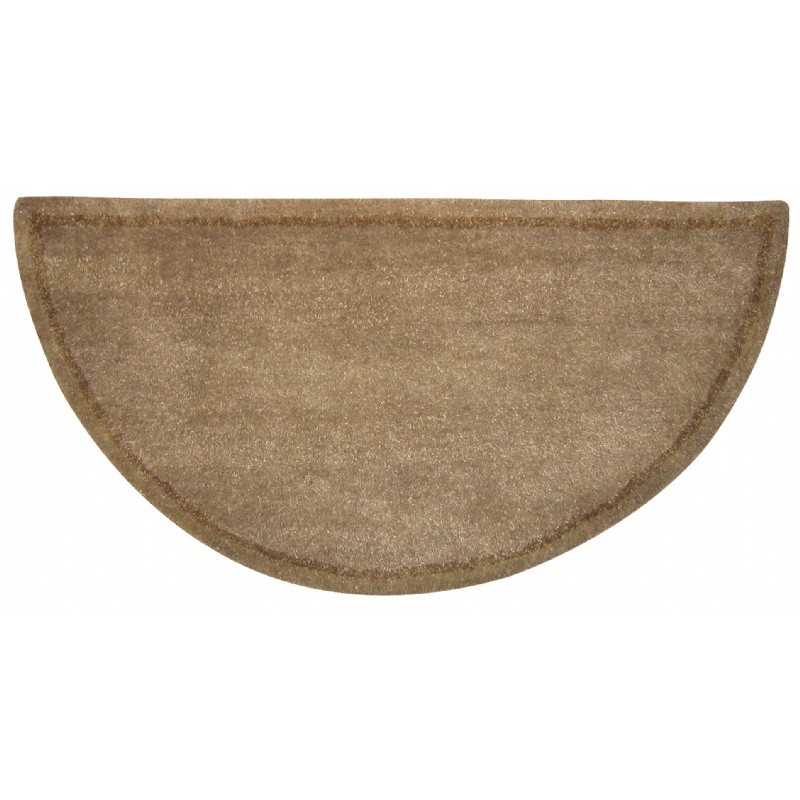 Biege Hand-Tufted 100% Wool Hearth Rug : Fire Pits & Fireplaces