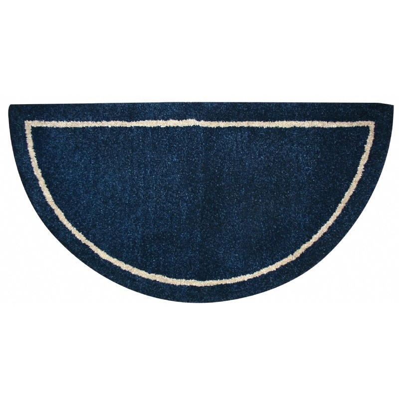 Deep Blue Hand-Tufted 100% Wool Hearth Rug : Fire Pits & Fireplaces