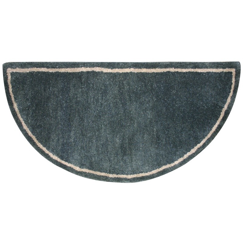 Forest Green Hand-Tufted 100% Wool Hearth Rug : Fire Pits & Fireplaces