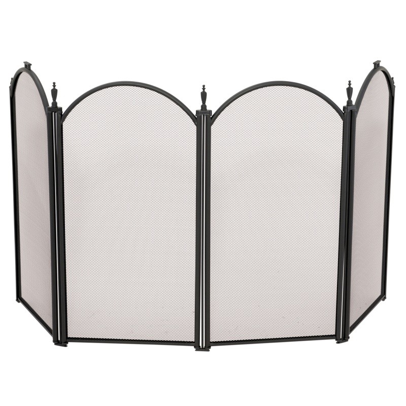 4 Fold 25" H Mini Black Screen : Fire Pits & Fireplaces