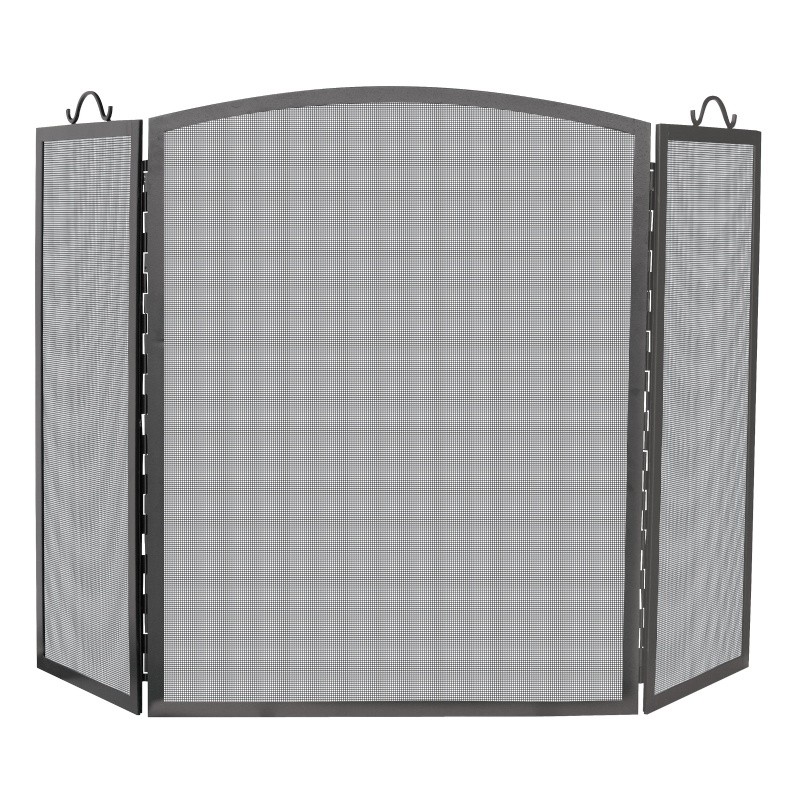 3 Panel Olde World Iron Arch Top Screen, Medium : Fire Pits & Fireplaces