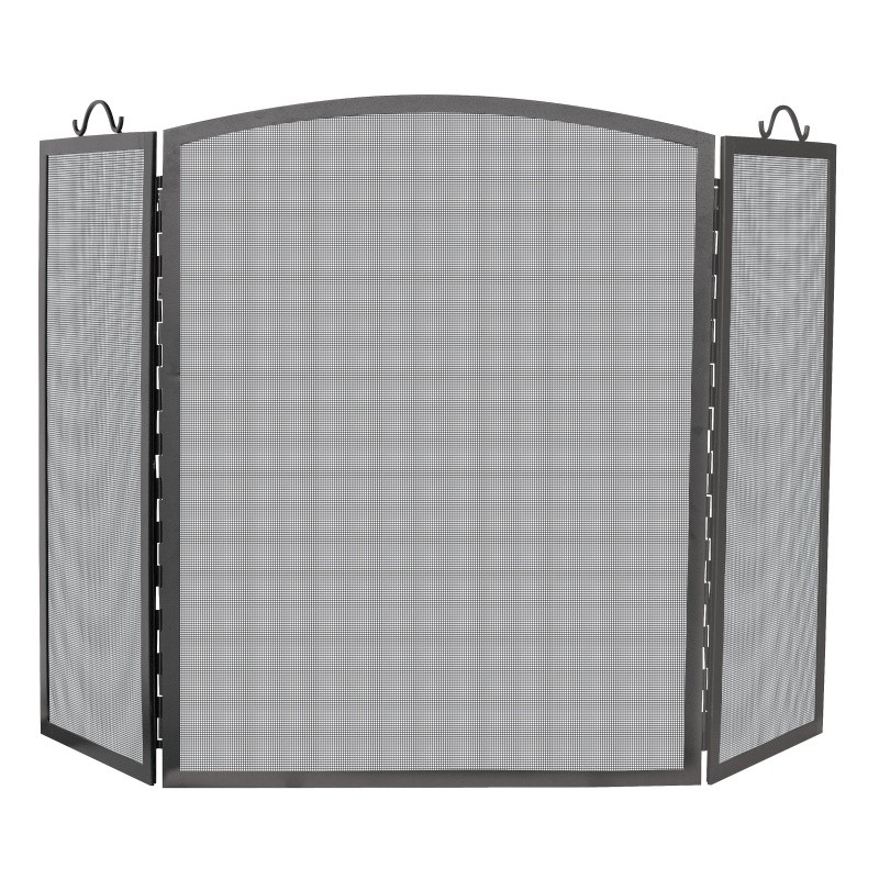 3 Panel Olde World Iron Arch Top Screen, Large : Fire Pits & Fireplaces