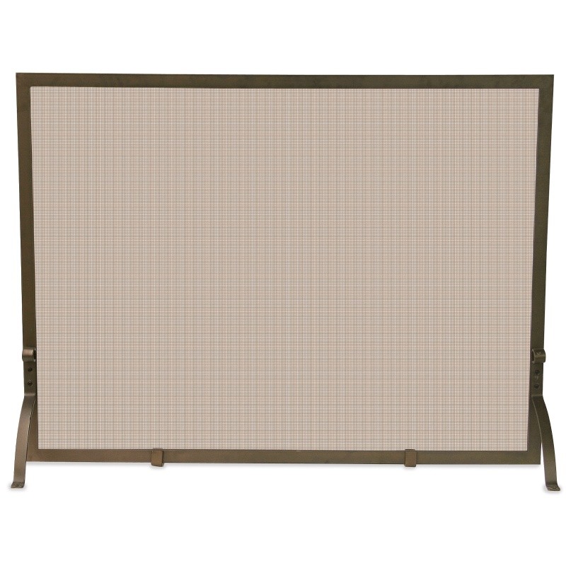 Single Panel Bronze Screen : Fire Pits & Fireplaces