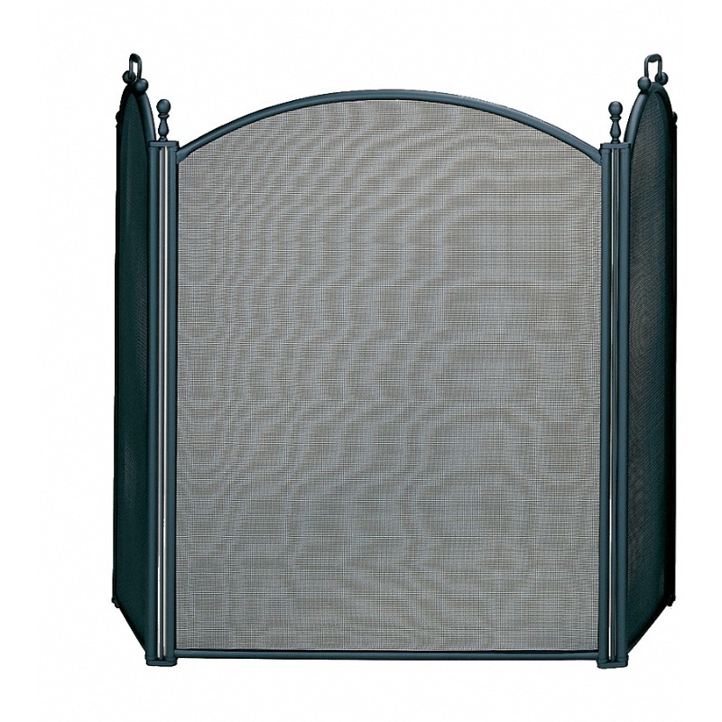 3 Fold Large Diameter Black Screen With Woven Mesh : Fire Pits & Fireplaces