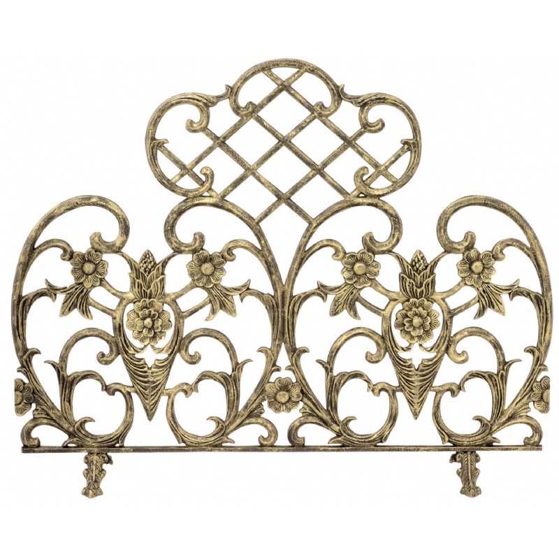 Single Panel Antique Gold Cast Aluminum Screen : Fire Pits & Fireplaces
