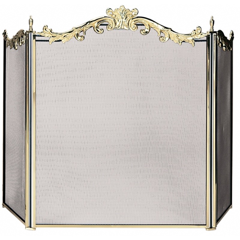 3 Fold Cast Solid Brass Screen : Fire Pits & Fireplaces