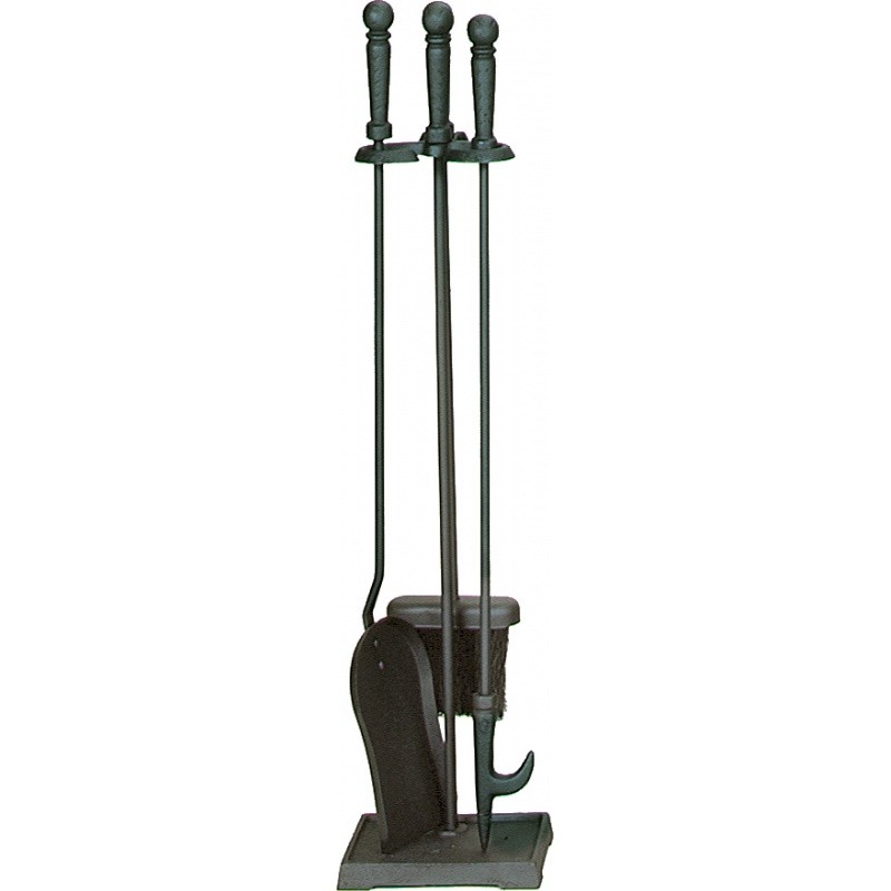4 Piece Black Fireset (F-1233) : Fire Pits & Fireplaces
