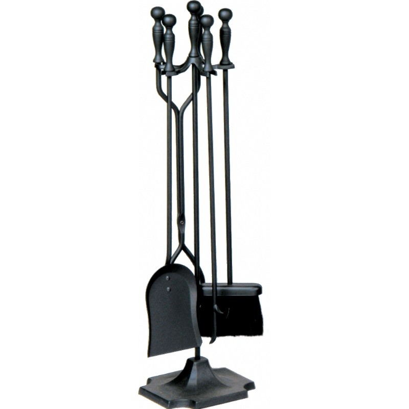 5 Piece Black Fireset (F-1188) : Fire Pits & Fireplaces