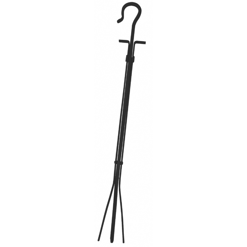 29.5" Black Finish Tongs With Crook Handle : Fire Pits & Fireplaces
