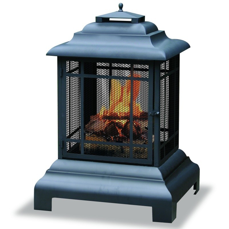 Black Outdoor Firehouse : Fire Pits & Fireplaces