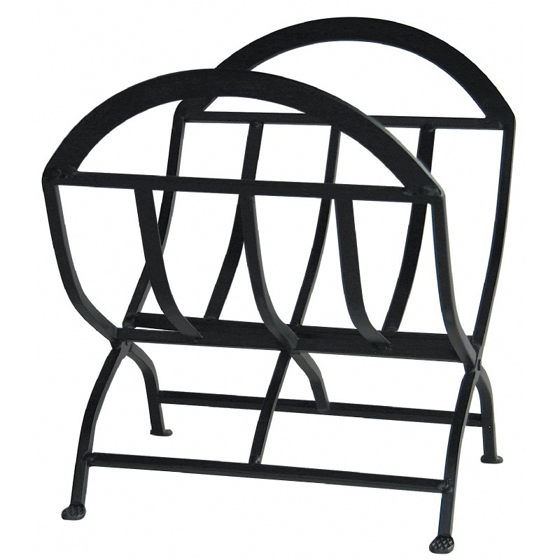 Black Wrought Iron Log Rack : Fire Pits & Fireplaces