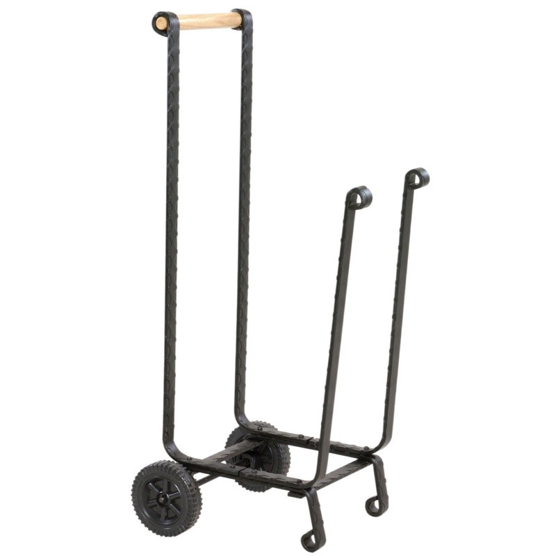 Large Black Log Rack With Wheels : Fire Pits & Fireplaces