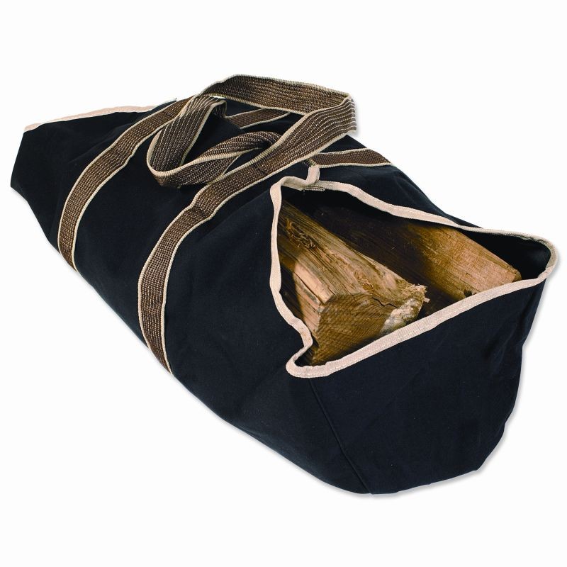 Home & Garden: Fire Pits & Fireplaces: Wood Carrier Heavy Weight Canvas Log Tote