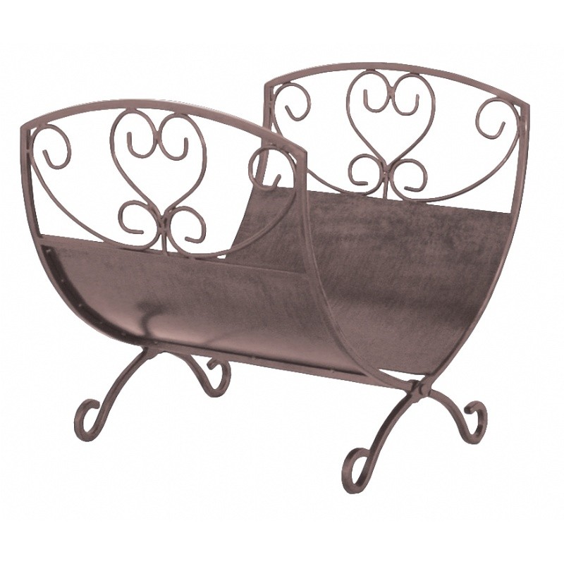 Vintage Copper Ornate Log Holder : Fire Pits & Fireplaces